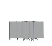 Wallmount Room Divider - 5'H x 12' 10"L - 7 Panel, Granite, Vinyl