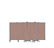 Wallmount Room Divider - 5'H x 12' 10"L - 7 Panel, Rasberry, Vinyl