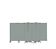Wallmount Room Divider - 5'H x 12' 10"L - 7 Panel, Mint, Vinyl