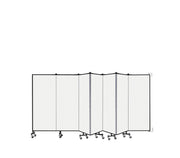 Wallmount Room Divider - 5'H x 12' 10"L - 7 Panel, Ice, Vinyl
