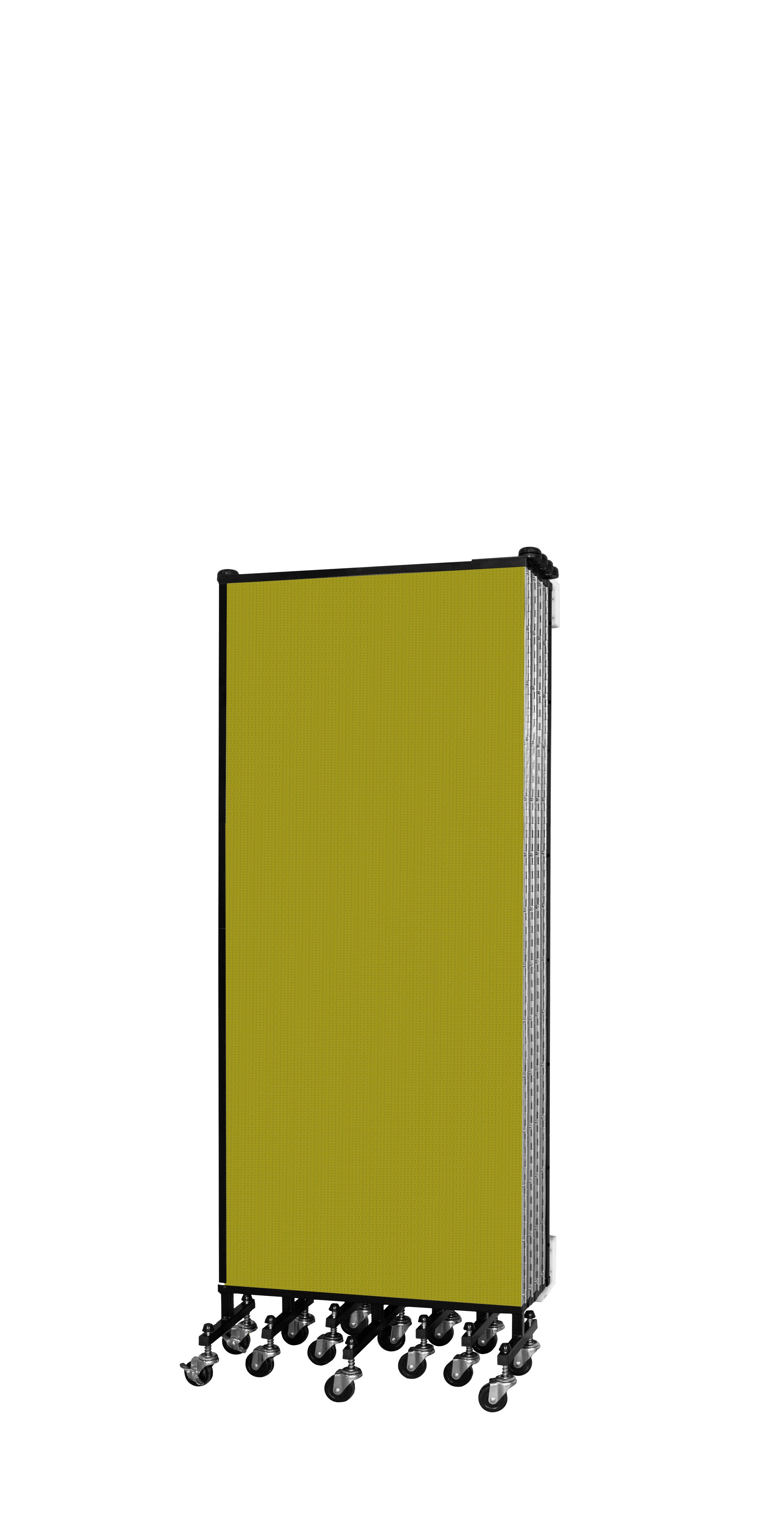 Wallmount Room Divider - 5'H x 16' 6"L - 9 Panel, Apple Green, Fabric