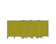 Wallmount Room Divider - 5'H x 16' 6"L - 9 Panel, Apple Green, Fabric