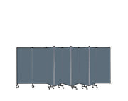 Wallmount Room Divider - 5'H x 16' 6"L - 9 Panel, Lake, Fabric