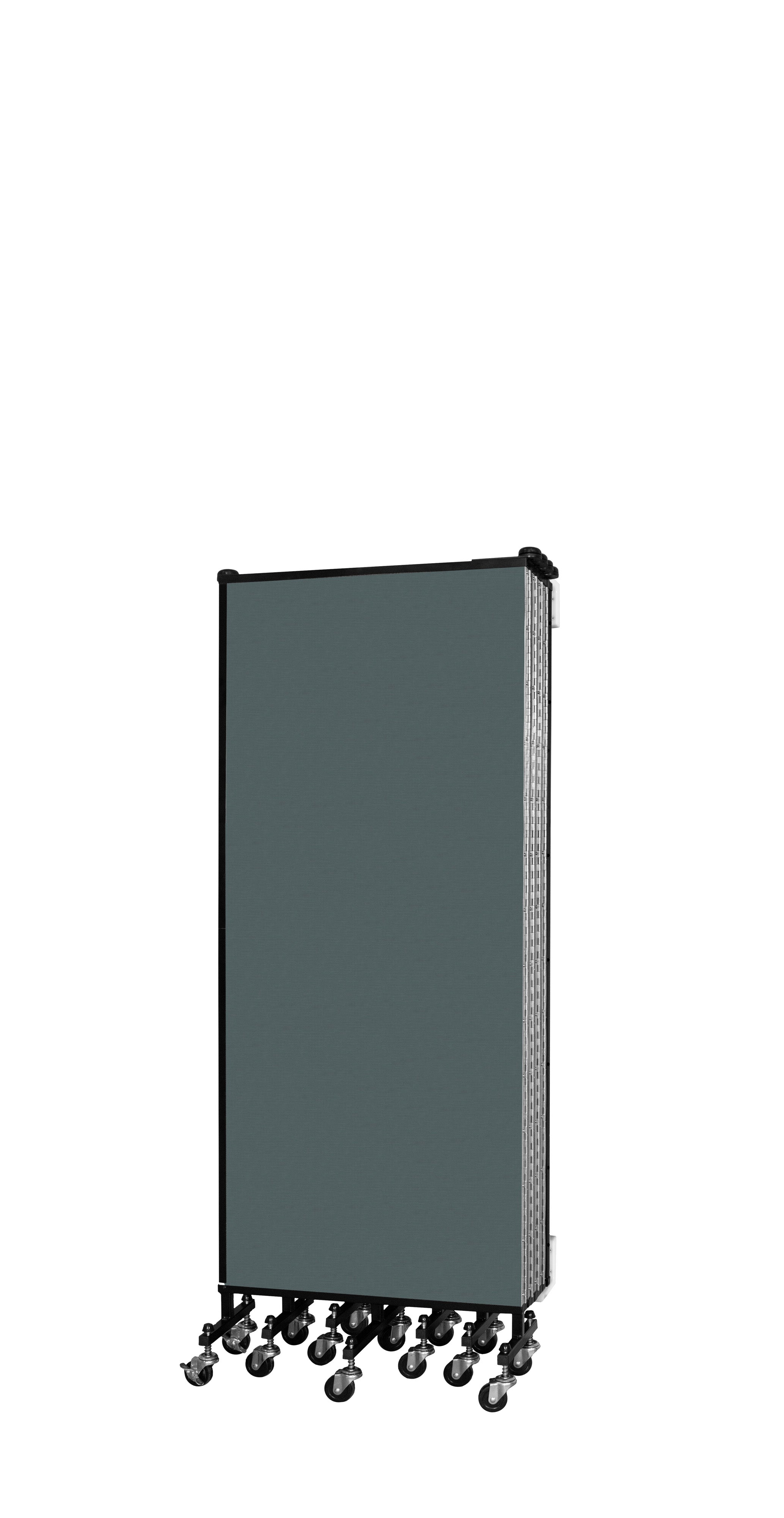 Wallmount Room Divider - 5'H x 16' 6"L - 9 Panel, Mallard, Fabric