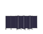 Wallmount Room Divider - 5'H x 16' 6"L - 9 Panel, Navy, Fabric