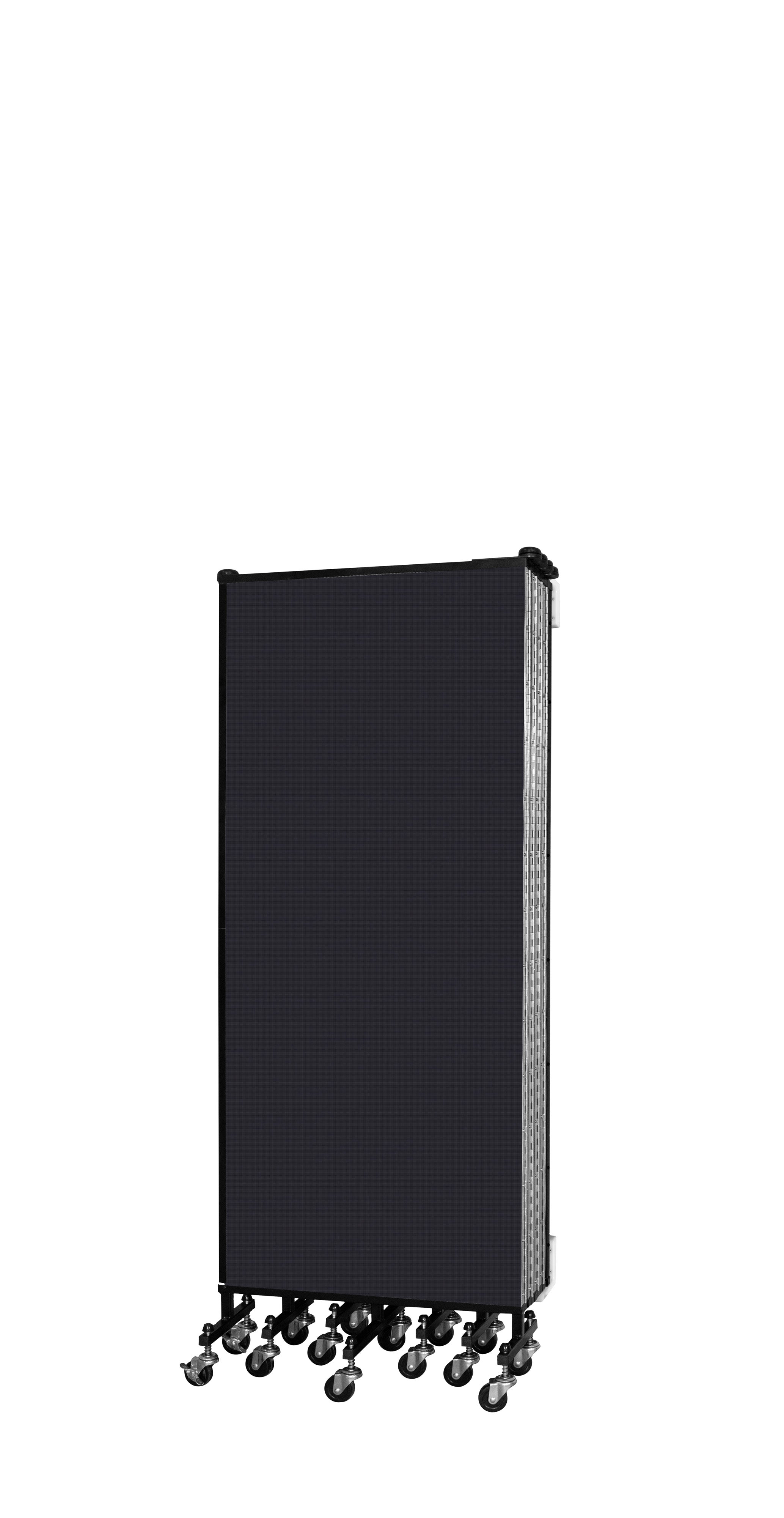 Wallmount Room Divider - 5'H x 16' 6"L - 9 Panel, Black, Fabric