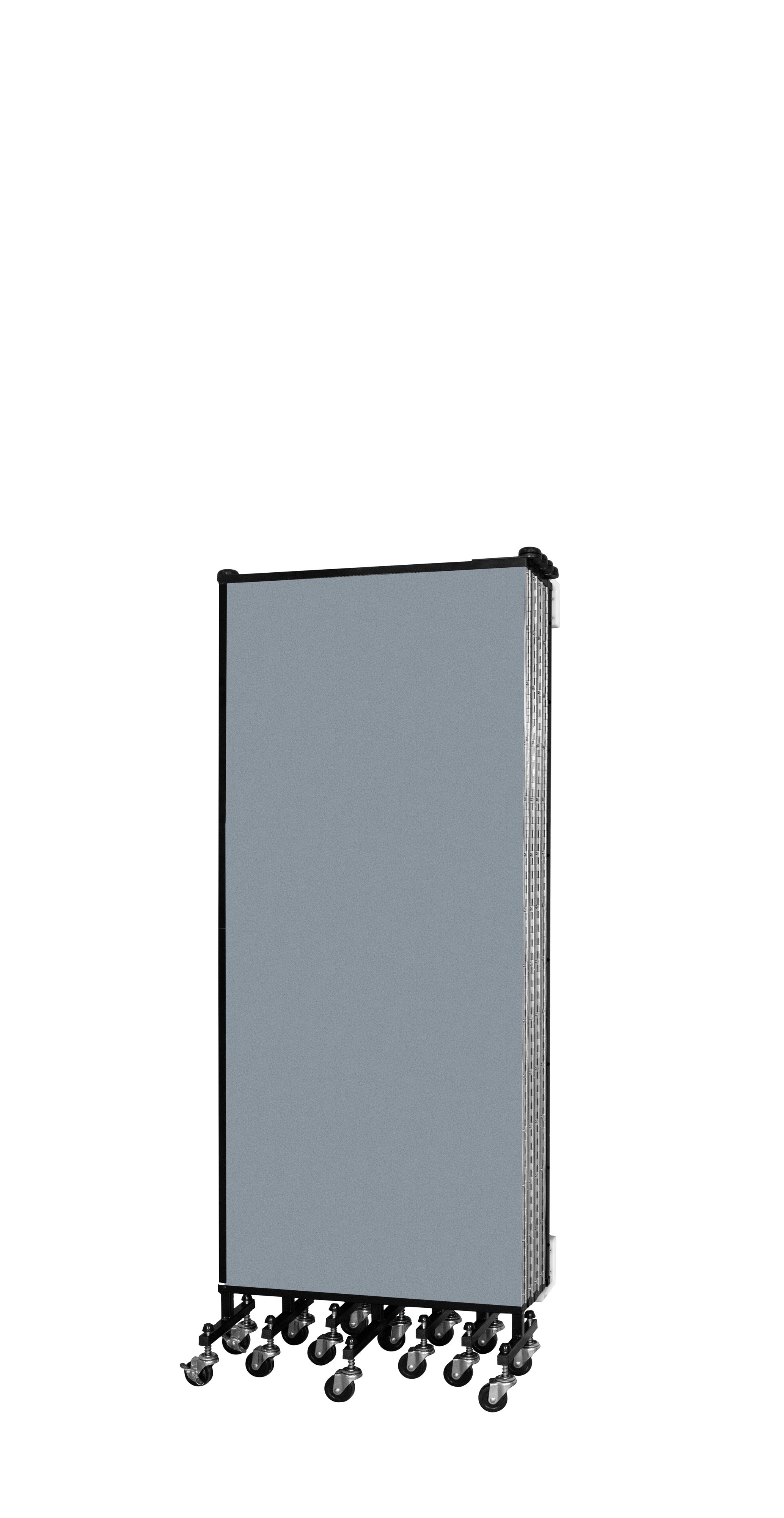 Wallmount Room Divider - 5'H x 16' 6"L - 9 Panel, Blue Tide, Vinyl