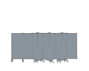 Wallmount Room Divider - 5'H x 16' 6"L - 9 Panel, Blue Tide, Vinyl
