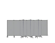 Wallmount Room Divider - 5'H x 16' 6"L - 9 Panel, Granite, Vinyl