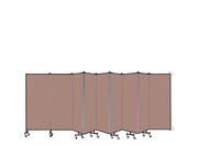 Wallmount Room Divider - 5'H x 16' 6"L - 9 Panel, Rasberry, Vinyl