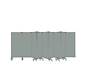 Wallmount Room Divider - 5'H x 16' 6"L - 9 Panel, Mint, Vinyl