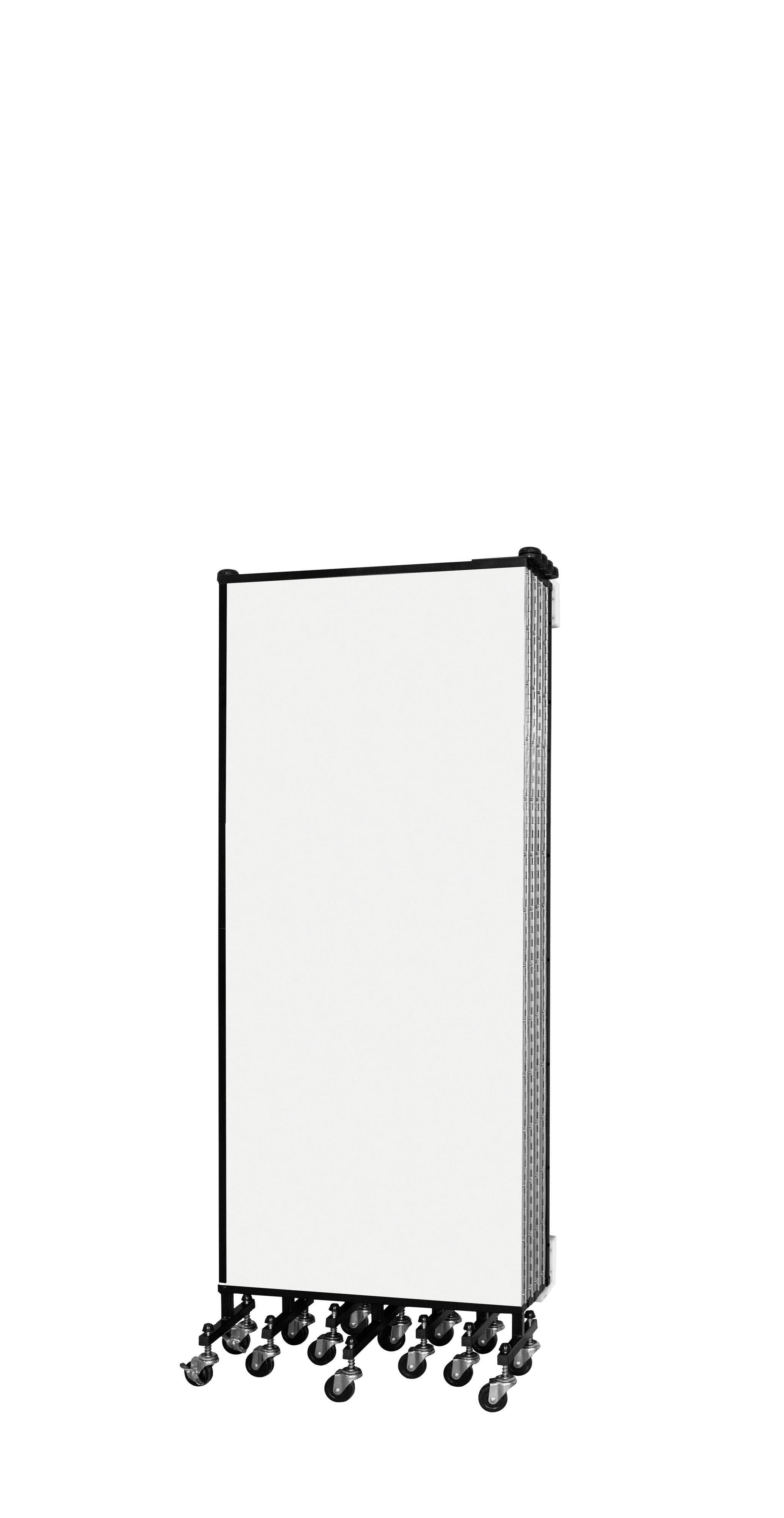 Wallmount Room Divider - 5'H x 16' 6"L - 9 Panel, Ice, Vinyl