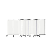 Wallmount Room Divider - 5'H x 16' 6"L - 9 Panel, Ice, Vinyl