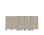 Wallmount Room Divider - 5'H x 16' 6"L - 9 Panel, Hazelnut, Vinyl