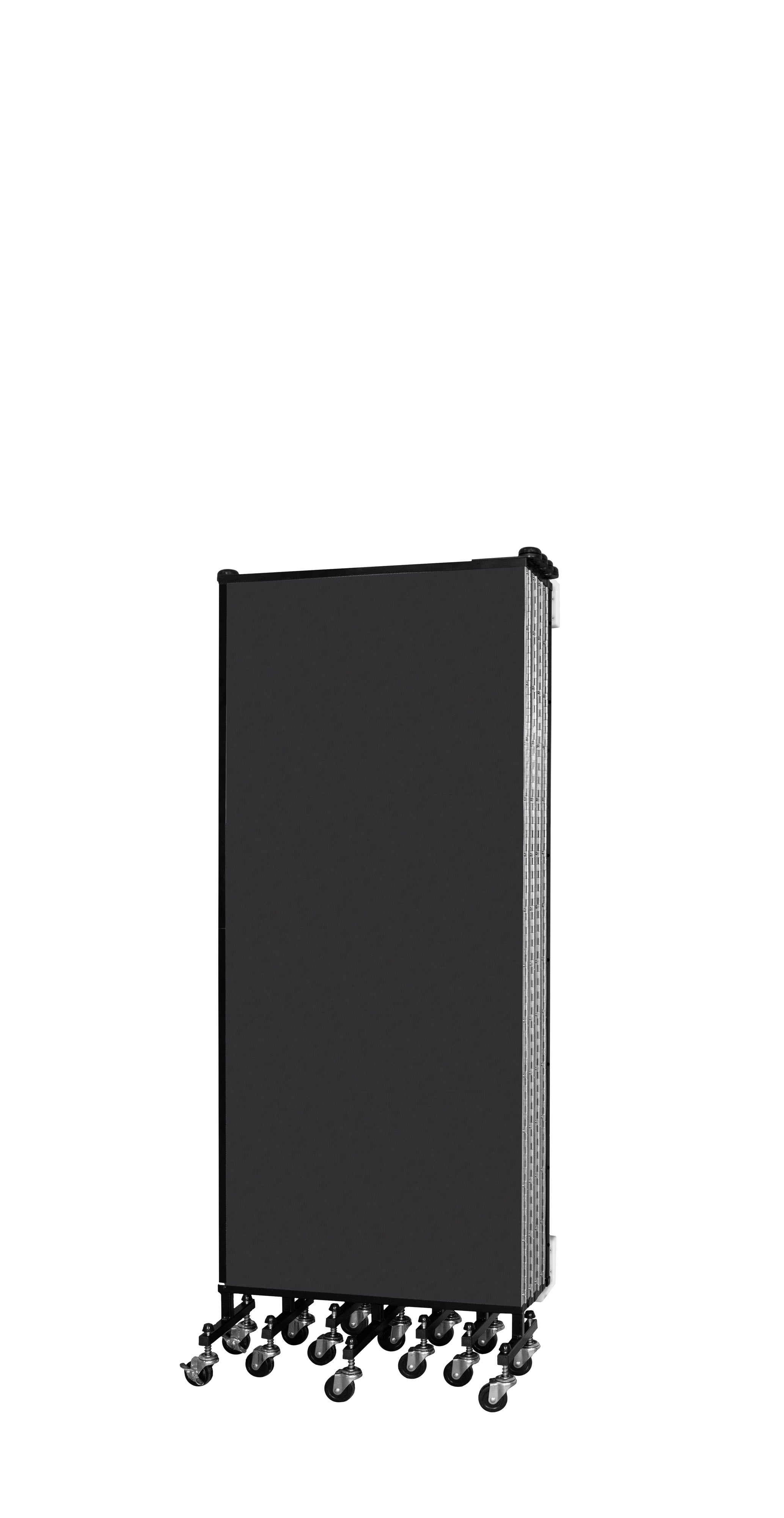 Wallmount Room Divider - 5'H x 16' 6"L - 9 Panel, Coal, Vinyl