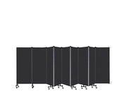 Wallmount Room Divider - 5'H x 16' 6"L - 9 Panel, Coal, Vinyl