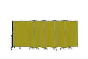 Wallmount Room Divider - 6'H x 20' 2"L - 11 Panel, Apple Green, Fabric