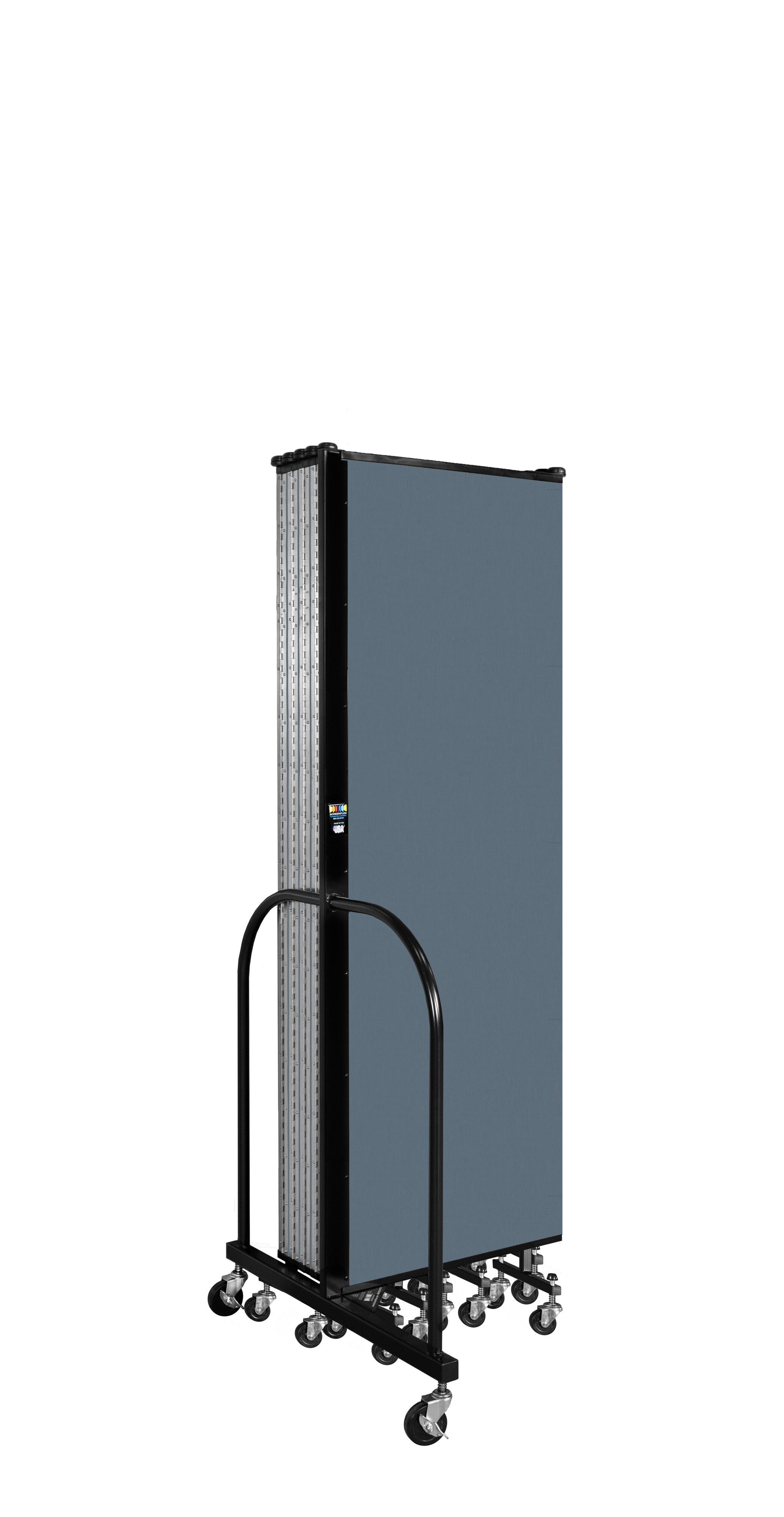 Wallmount Room Divider - 6'H x 20' 2"L - 11 Panel, Lake, Fabric