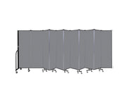 Wallmount Room Divider - 6'H x 20' 2"L - 11 Panel, Stone, Fabric