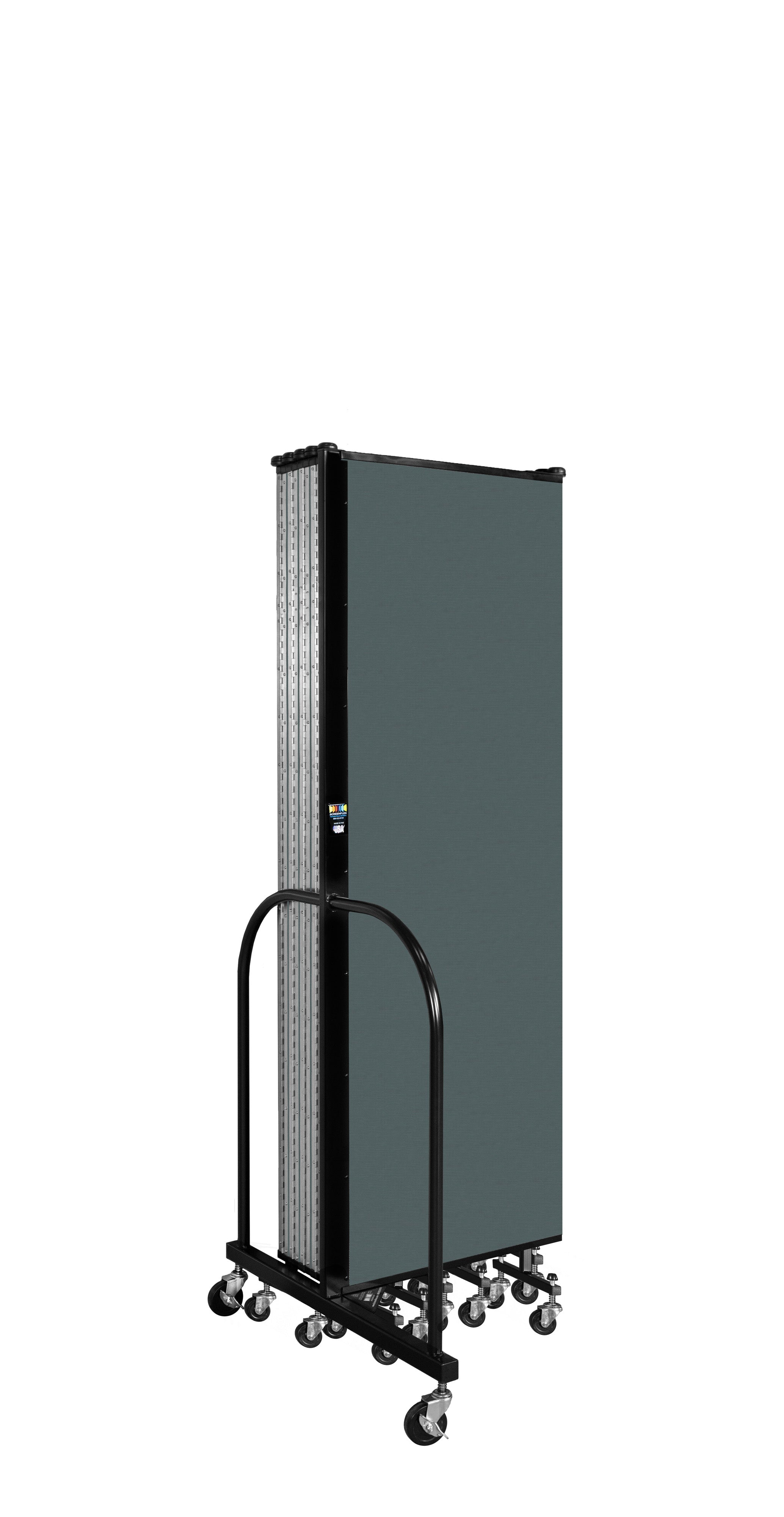 Wallmount Room Divider - 6'H x 20' 2"L - 11 Panel, Mallard, Fabric