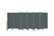 Wallmount Room Divider - 6'H x 20' 2"L - 11 Panel, Mallard, Fabric