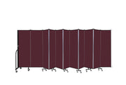 Wallmount Room Divider - 6'H x 20' 2"L - 11 Panel, Purple, Fabric