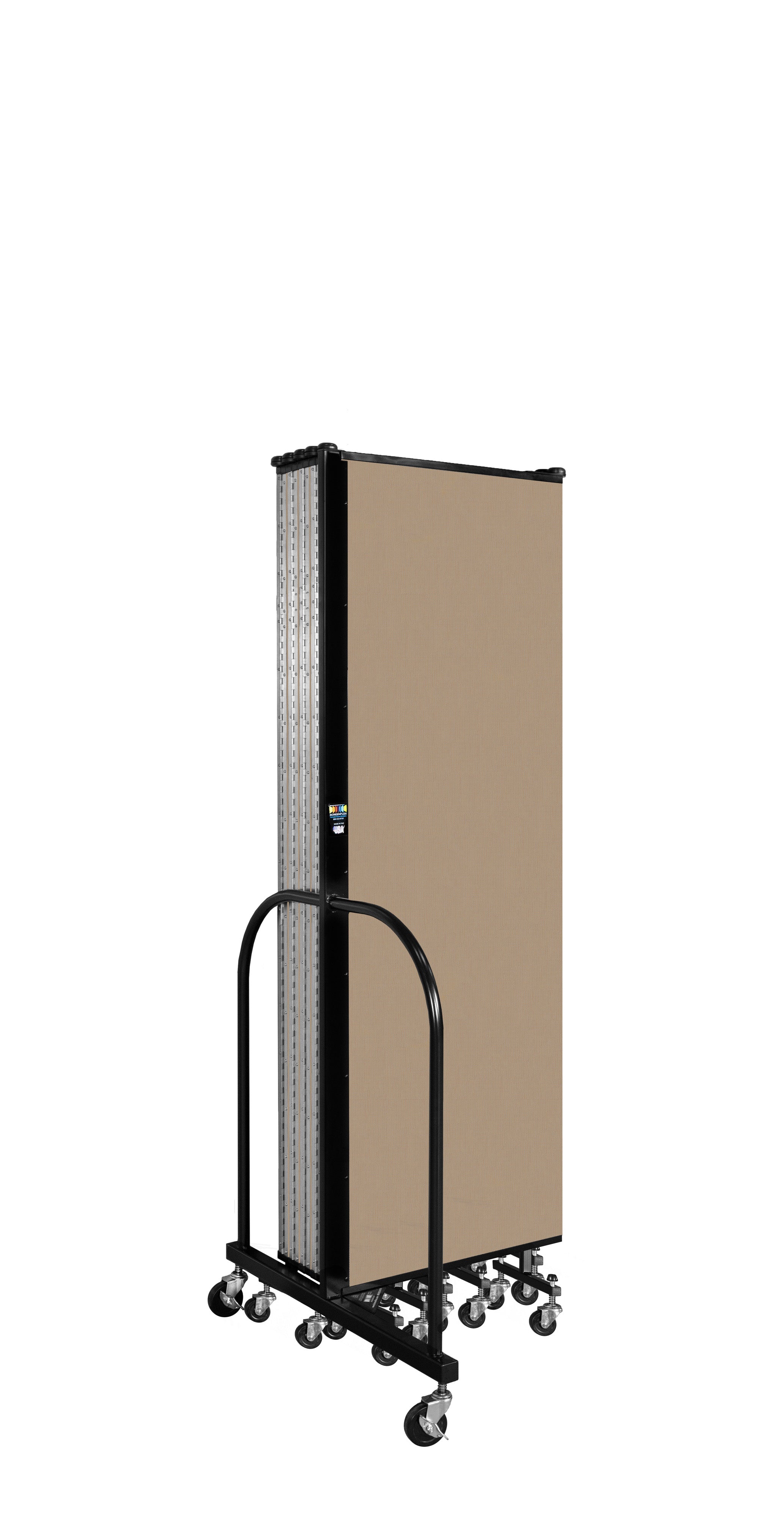 Wallmount Room Divider - 6'H x 20' 2"L - 11 Panel, Desert, Fabric