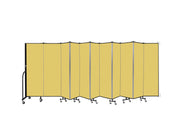 Wallmount Room Divider - 6'H x 20' 2"L - 11 Panel, Primary Yellow, Fabric