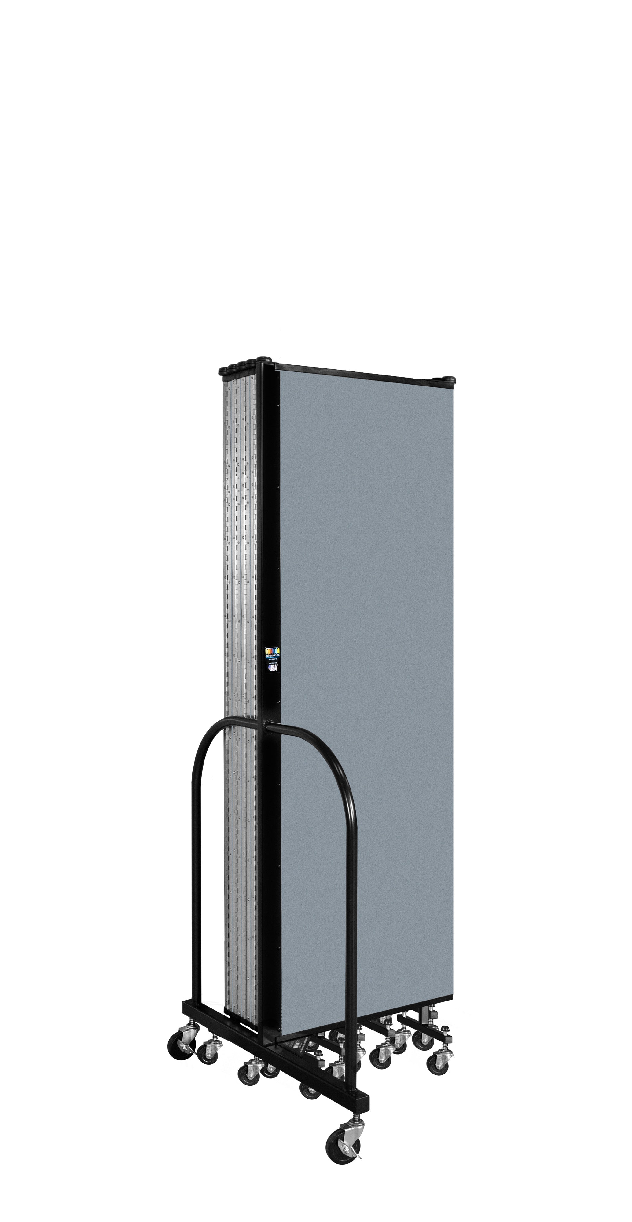 Wallmount Room Divider - 6'H x 20' 2"L - 11 Panel, Blue Tide, Vinyl