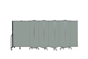Wallmount Room Divider - 6'H x 20' 2"L - 11 Panel, Mint, Vinyl