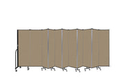 Wallmount Room Divider - 6'H x 20' 2"L - 11 Panel, Sandalwood, Vinyl