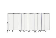 Wallmount Room Divider - 6'H x 20' 2"L - 11 Panel, Ice, Vinyl