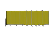 Wallmount Room Divider - 6'H x 23' 10" - 13 Panel, Apple Green, Fabric