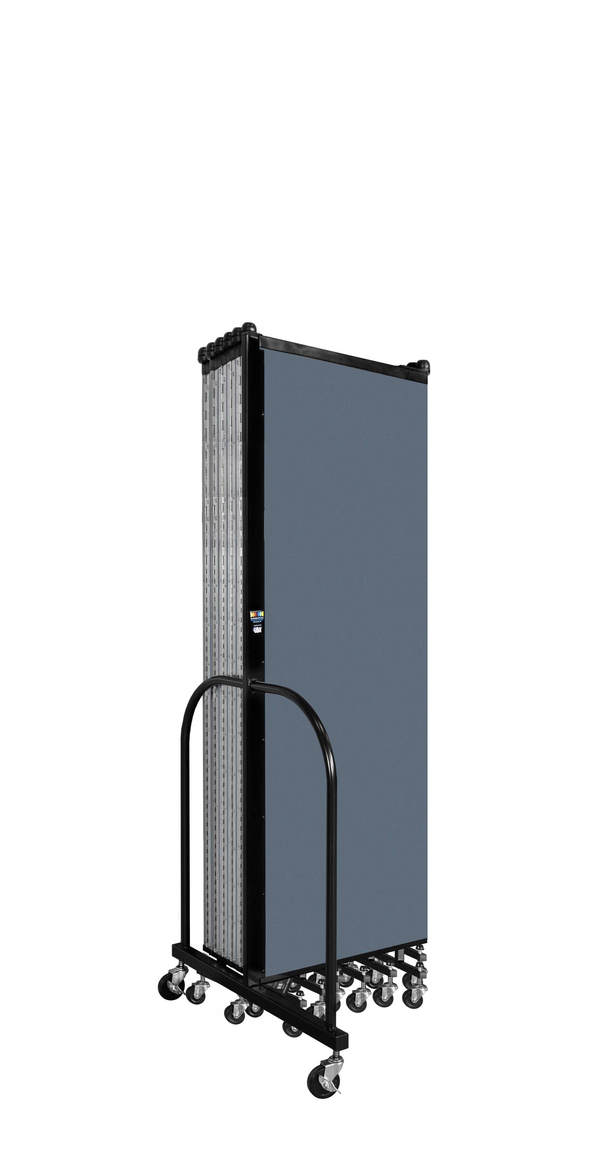 Wallmount Room Divider - 6'H x 23' 10" - 13 Panel, Lake, Fabric