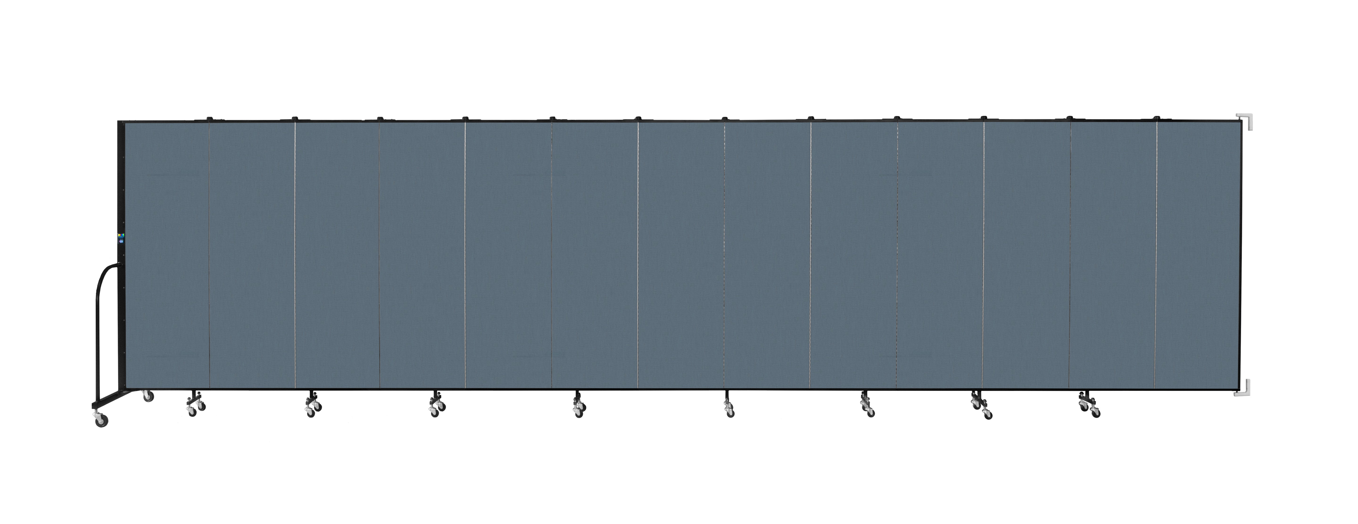 Wallmount Room Divider - 6'H x 23' 10" - 13 Panel, Lake, Fabric