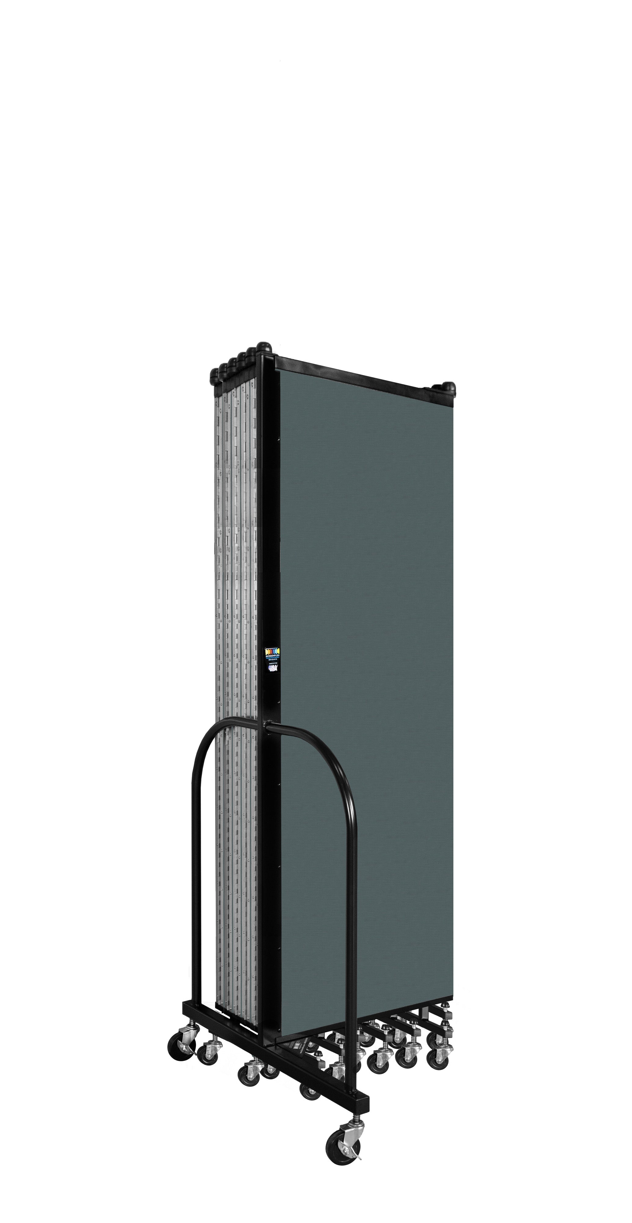 Wallmount Room Divider - 6'H x 23' 10" - 13 Panel, Mallard, Fabric