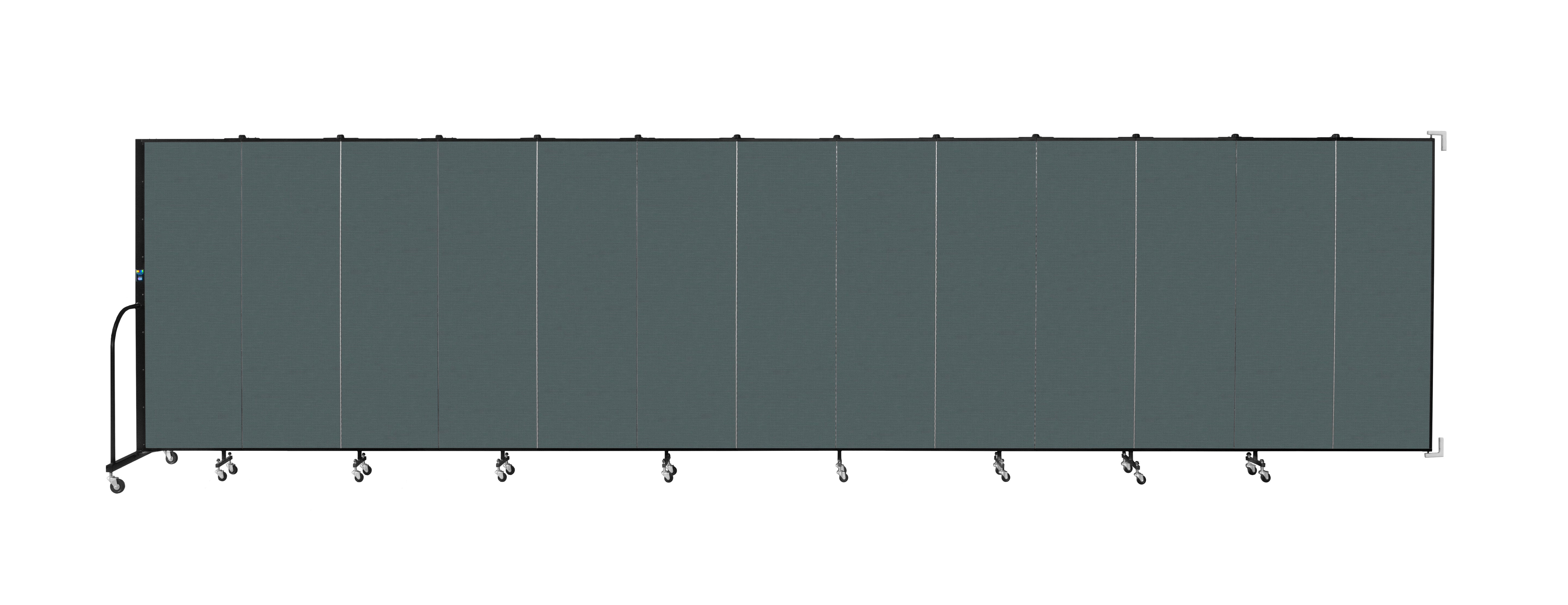 Wallmount Room Divider - 6'H x 23' 10" - 13 Panel, Mallard, Fabric