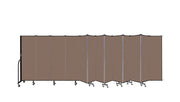 Wallmount Room Divider - 6'H x 23' 10" - 13 Panel, Walnut, Fabric