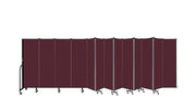 Wallmount Room Divider - 6'H x 23' 10" - 13 Panel, Purple, Fabric