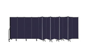 Wallmount Room Divider - 6'H x 23' 10" - 13 Panel, Navy, Fabric