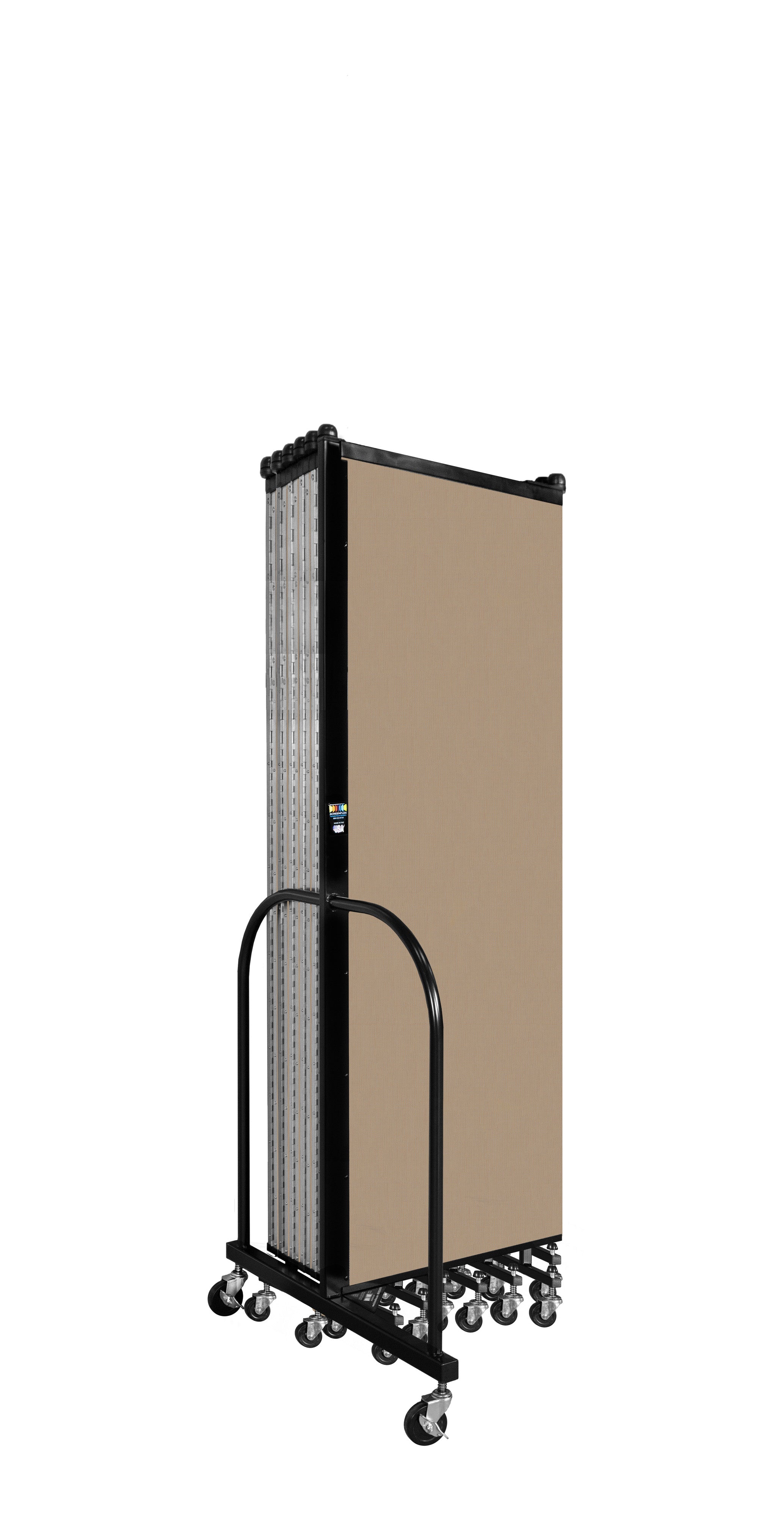 Wallmount Room Divider - 6'H x 23' 10" - 13 Panel, Desert, Fabric