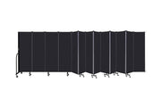 Wallmount Room Divider - 6'H x 23' 10" - 13 Panel, Black, Fabric