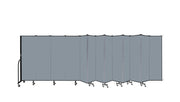 Wallmount Room Divider - 6'H x 23' 10" - 13 Panel, Blue Tide, Vinyl