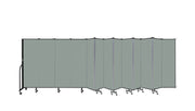 Wallmount Room Divider - 6'H x 23' 10" - 13 Panel, Mint, Vinyl