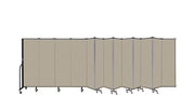 Wallmount Room Divider - 6'H x 23' 10" - 13 Panel, Hazelnut, Vinyl