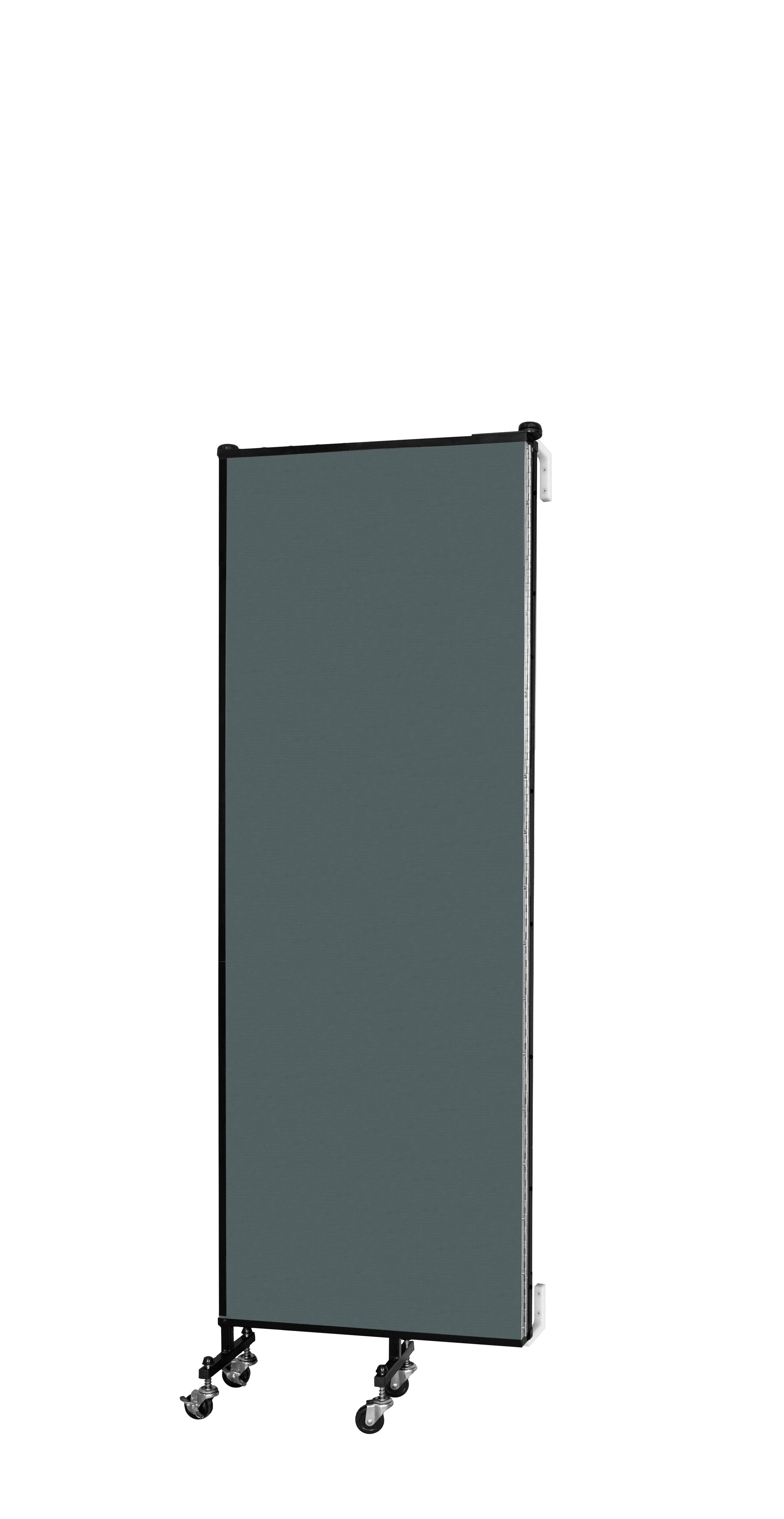Wallmount Room Divider - 6'H x 5' 6"L - 3 Panel, Mallard, Fabric