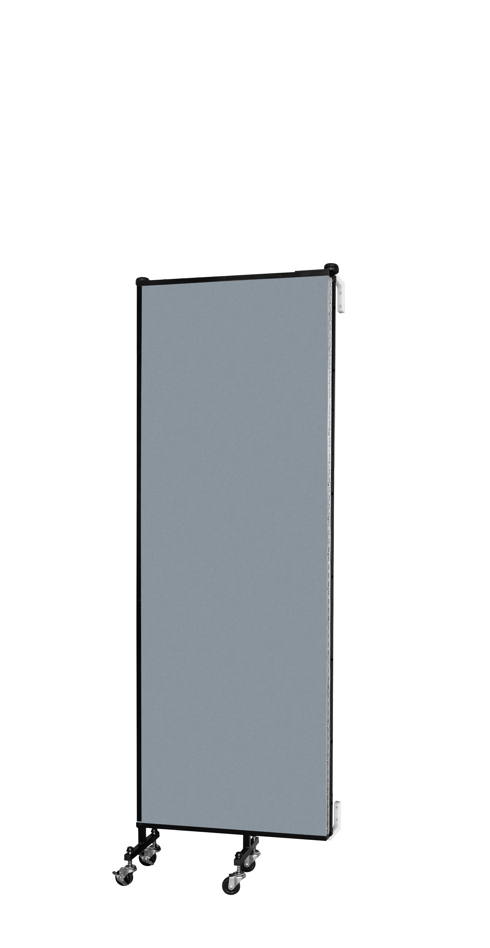 Wallmount Room Divider - 6'H x 5' 6"L - 3 Panel, Blue Tide, Vinyl