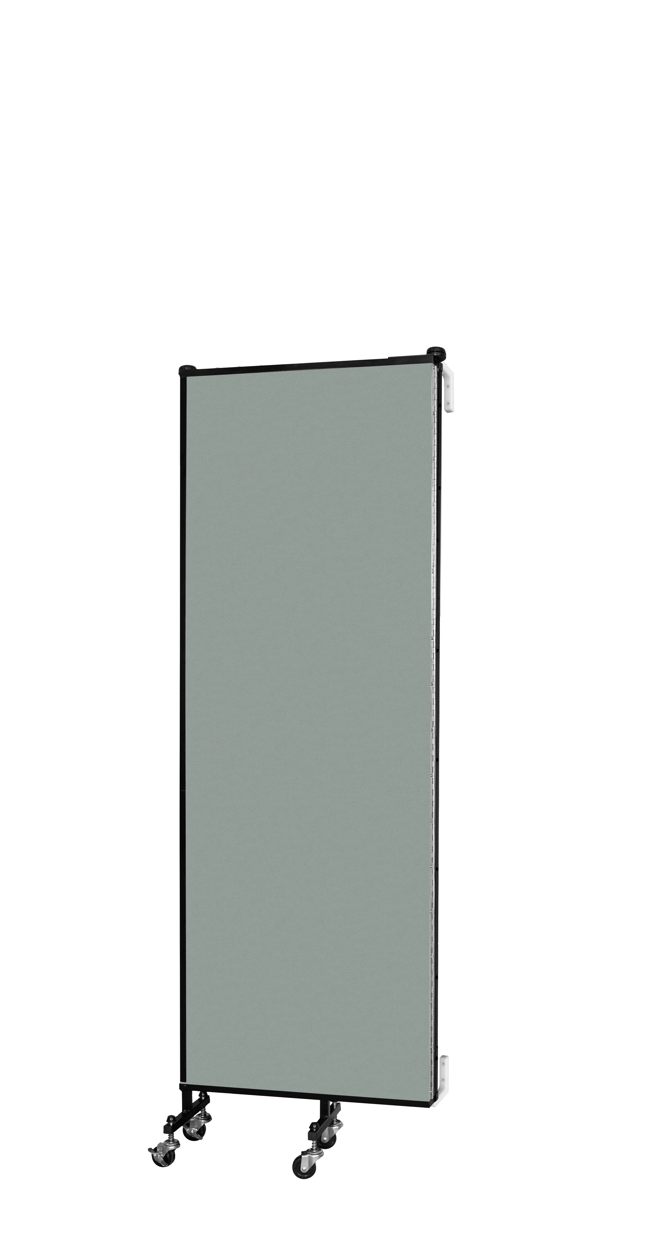 Wallmount Room Divider - 6'H x 5' 6"L - 3 Panel, Mint, Vinyl
