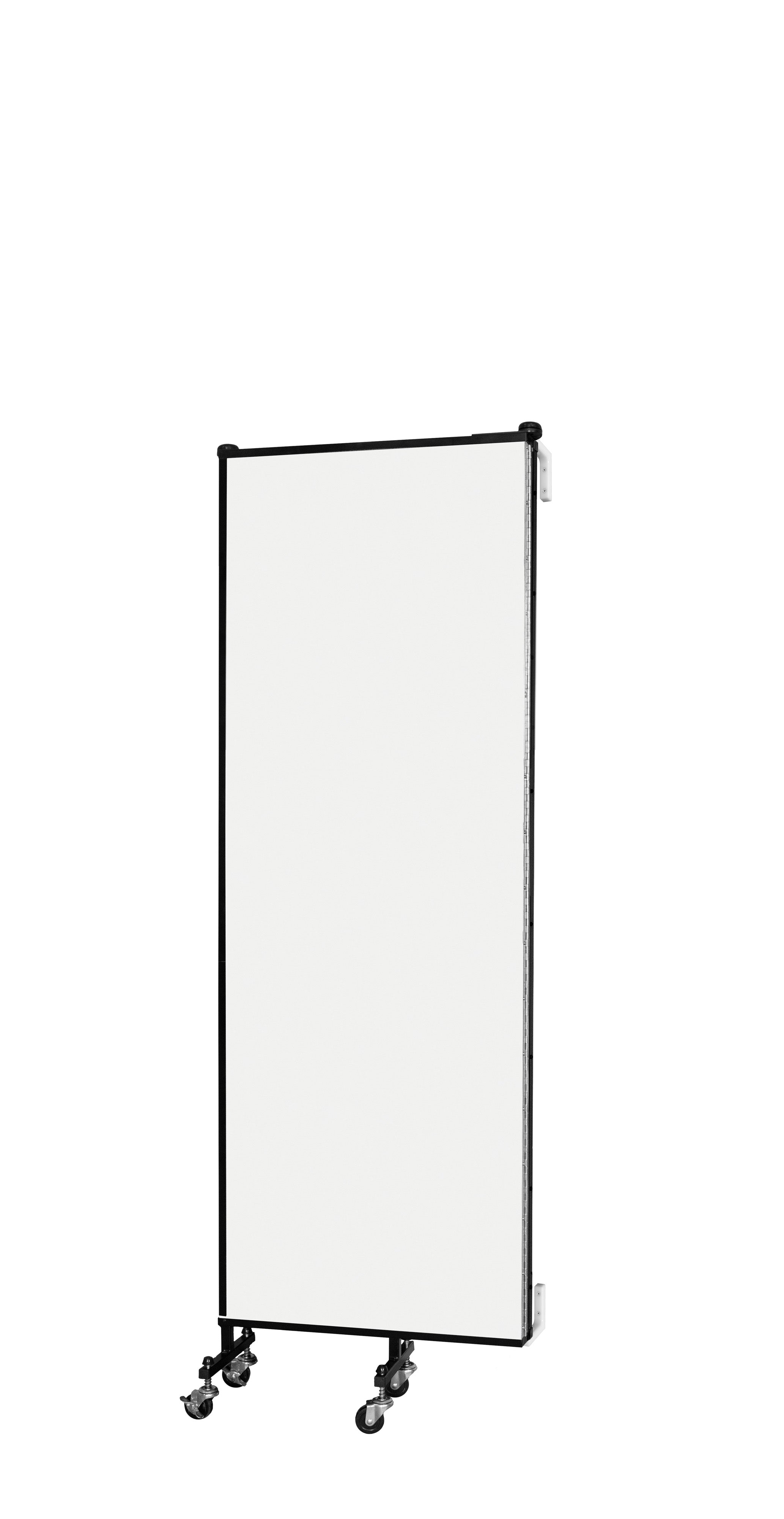 Wallmount Room Divider - 6'H x 5' 6"L - 3 Panel, Ice, Vinyl