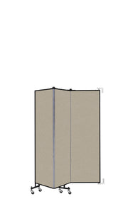 Wallmount Room Divider - 6'H x 5' 6"L - 3 Panel, Hazelnut, Vinyl